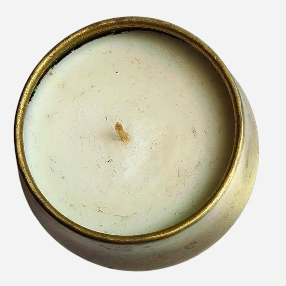 Anthropologie Bougie Parfumée Gold Metal Candle Unburned